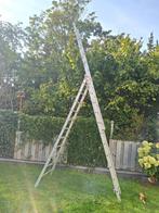 Ladder 3 x 11 treden transformeerbaar, Doe-het-zelf en Bouw, Ophalen, Gebruikt, Ladder, 4 meter of meer