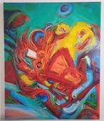 Abstract expressionistische canvasprint – Groot formaat, Ophalen of Verzenden