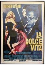 Filmposter La Dolce Vita in kader met glas, Ophalen, Zo goed als nieuw, Foto of Poster, 75 cm of meer