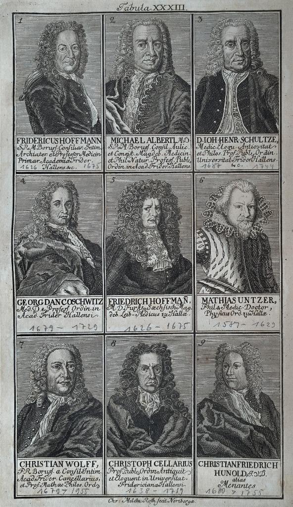 kopergravure met geleerden en professoren, Antiek en Kunst, Kunst | Etsen en Gravures, Ophalen of Verzenden