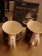 nieuwe kadoset: 2 mokken en servetten, Neuf, Céramique, Enlèvement, Autres types