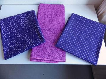 C05Coupons (3x) Gekleurde Nieuwe Katoenen Stoffen. beschikbaar voor biedingen
