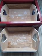 2 petits plateaux en bois, Noël, neufs dans leur emballage, Enlèvement ou Envoi