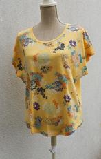 Zeer mooi T-shirt met bloemen - T 40, Kleding | Dames, T-shirts, Maat 38/40 (M), Geel, Ophalen of Verzenden, Zo goed als nieuw