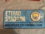Gesigneerd bord Man city, Ophalen of Verzenden