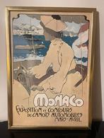 Belle affiche “Monaco - Exposition et Concours…” cadre doré