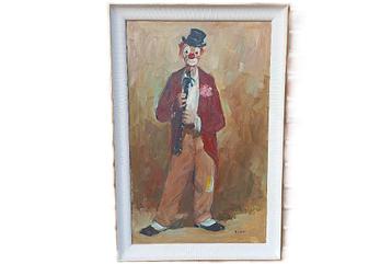 Robert Colot (1927-1993) peinture de clown, Enlèvement ou Envoi