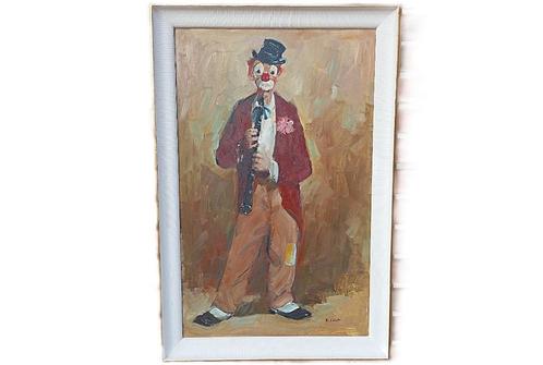 Robert Colot (1927-1993) schilderij clown, Antiek en Kunst, Kunst | Schilderijen | Klassiek, Ophalen of Verzenden