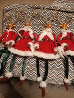 Supermooie kerstdecoratie!4 kerstelanden; 3dames en 1 heer., Diversen, Kerst, Ophalen of Verzenden, Zo goed als nieuw