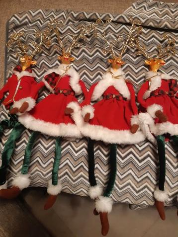 Supermooie kerstdecoratie!4 kerstelanden; 3dames en 1 heer., Diversen, Ophalen of Verzenden, Zo goed als nieuw