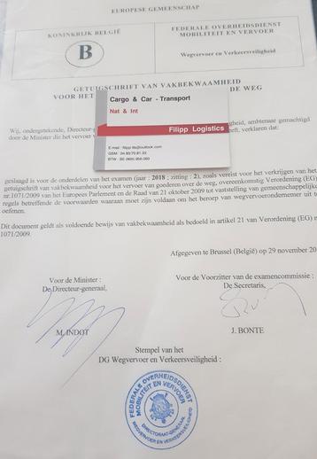 Vervoersmanager / Transportmanager beschikbaar voor biedingen
