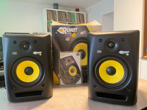 KRK Rokit 6 G2 (set) – Zeer goede staat + originele dozen &, Audio, Tv en Foto, Luidsprekerboxen, Gebruikt, Front, Rear of Stereo speakers