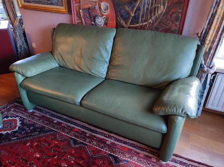 W. Schillig lederen salon, Huis en Inrichting, Zetels | Complete zithoeken, Gebruikt, Leer, Ophalen