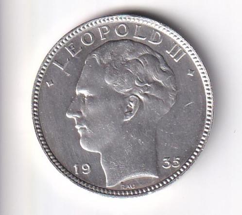 20 Francs 1935 België 'Positie A', Postzegels en Munten, Munten | België, Losse munt, Zilver, Zilver, Ophalen of Verzenden