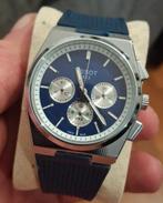 Horloge chronograph, Bleu silicone bracelet+ steel bracelet, Bijoux, Sacs & Beauté, Montres | Hommes, Synthétique, Acier, Montre-bracelet