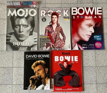 Bowie tijdschriften (x5) en een boek