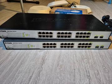 2x D-Link dgs-1224t 24-poort switch beschikbaar voor biedingen