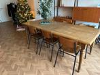 Vintage eettafel - 8 personen, Ophalen, Gebruikt, 200 cm of meer, 50 tot 100 cm