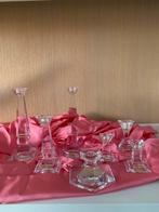 Zeven kristallen kaarsenhouders, Antiek en Kunst, Ophalen of Verzenden