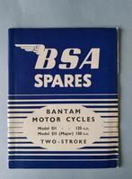 BSA SPARES Bantam Model D1 + D3 125 – 150 cc origineel BSA, Motos, Modes d'emploi & Notices d'utilisation, Autres marques