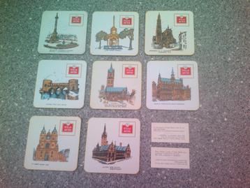 8 Stella Artois onderleggers:Belgische steden. beschikbaar voor biedingen