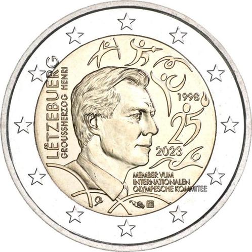 2 euro Luxemburg 2023 - Hendrik 25 jaar lid IOC (UNC), Postzegels en Munten, Munten | Europa | Euromunten, Losse munt, 2 euro