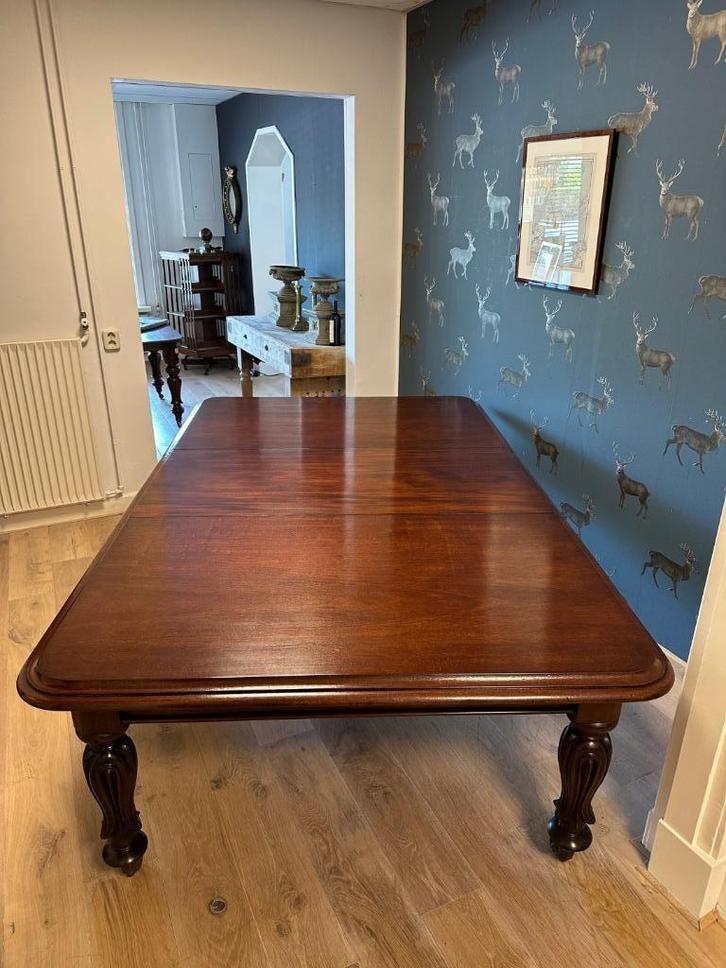 Grote antieke mahonie tafel, Antiek en Kunst, Antiek | Meubels | Tafels, Ophalen of Verzenden