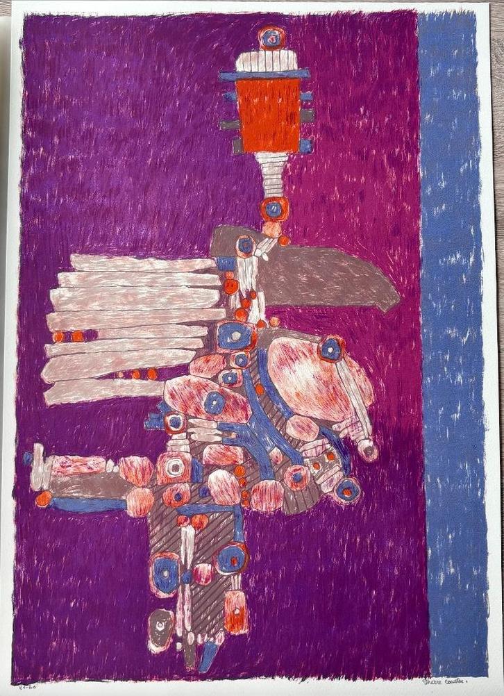 Pierre Courtin - lithografie, Antiek en Kunst, Kunst | Litho's en Zeefdrukken, Ophalen of Verzenden