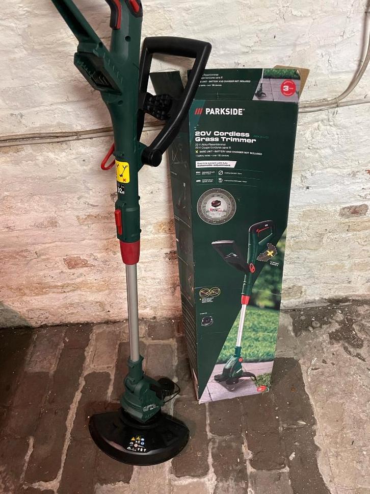 Nieuwe grastrimer 'Parkside' na te kijken., Tuin en Terras, Grastrimmers, Zo goed als nieuw, Elektrisch, Ophalen of Verzenden