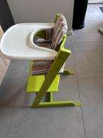 Stokke tripp trapp eetstoel/kinderstoel lime groen, Kinderen en Baby's, Ophalen, Zo goed als nieuw, Meegroeistoel, Afneembaar eetblad
