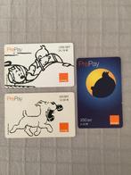 3 cartes de visite Tintin (Orange), Collections, Cartes de téléphone, Enlèvement ou Envoi