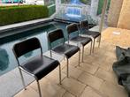 Stoelen retro, Huis en Inrichting, Ophalen, Gebruikt, Zwart, Vier