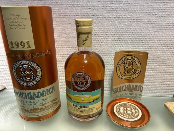 BRUICHLADDICH - WMDII - THE YELLOW SUBMARINE - 1991, Verzamelen, Wijnen, Nieuw, Overige typen, Overige gebieden, Ophalen