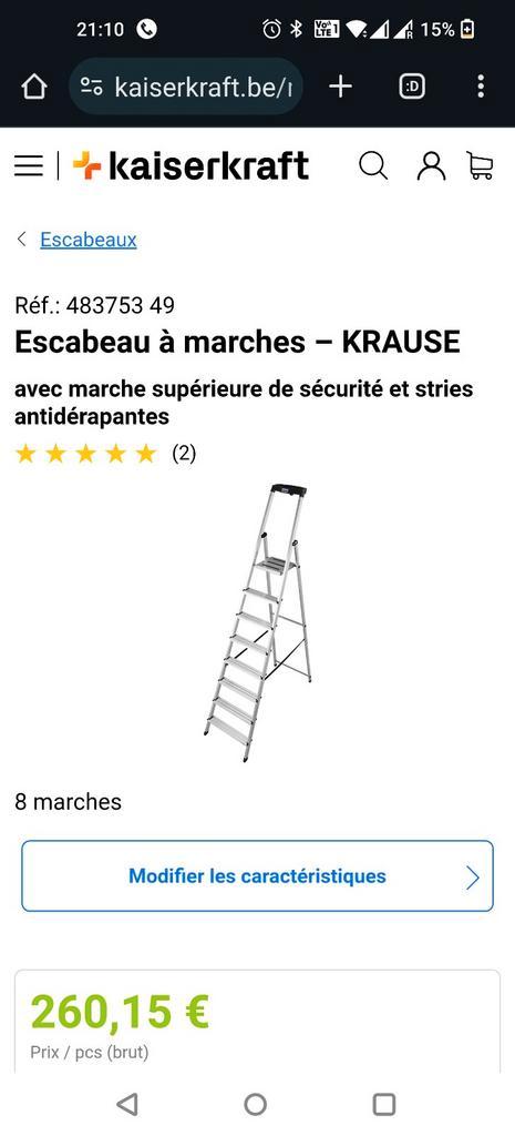 Escabeau 8 marches – KRAUSE, Doe-het-zelf en Bouw, Ladders en Trappen, Nieuw, Ladder, Ophalen