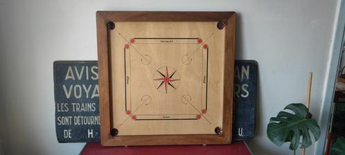 Indiaas biljart - Carrom (en zijn pionnen). (117x117cm), Hobby en Vrije tijd, Gezelschapsspellen | Overige, Gebruikt, Drie of vier spelers