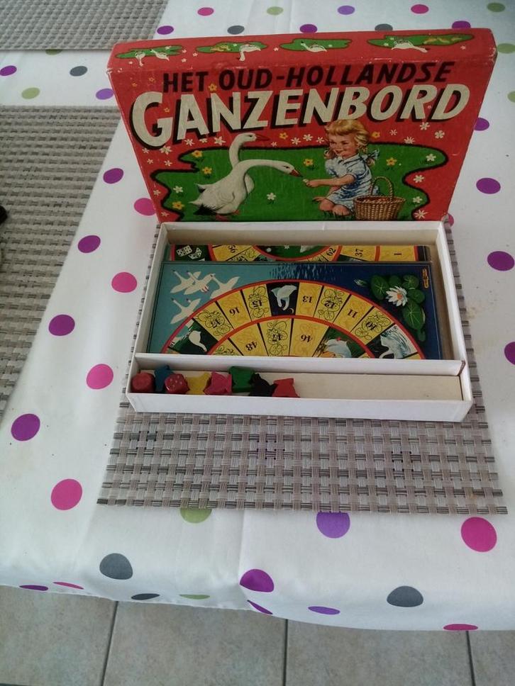 Ouwd Hollands ganzenbord, Hobby en Vrije tijd, Gezelschapsspellen | Kaartspellen, Zo goed als nieuw, Ophalen