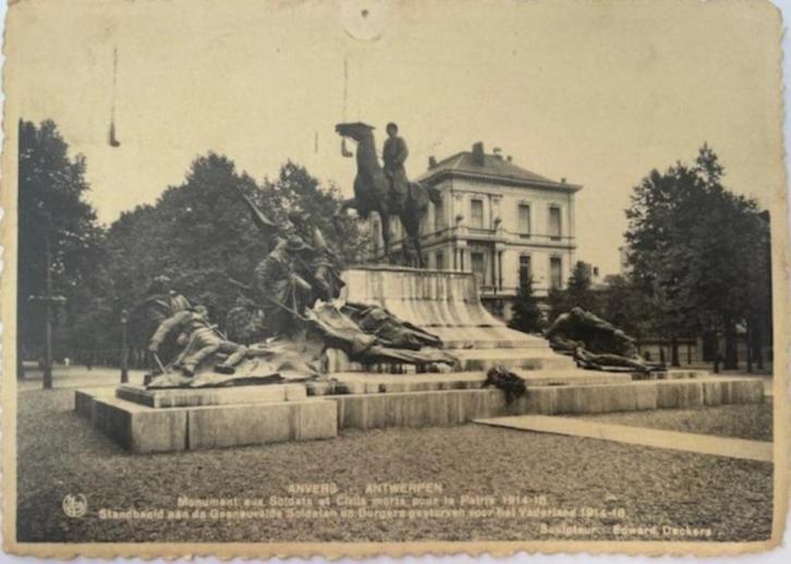 Postkaart Antwerpen gesneuvelden 1914-18, Verzamelen, Postkaarten | België, Gelopen, Antwerpen, 1920 tot 1940, Ophalen of Verzenden