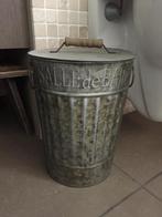 VUILBAKJE ~Salle de bain zink kleur~ landelijk, Maison & Meubles, Accessoires pour la Maison | Poubelles, Moins de 10 litres, Moins de 50 cm