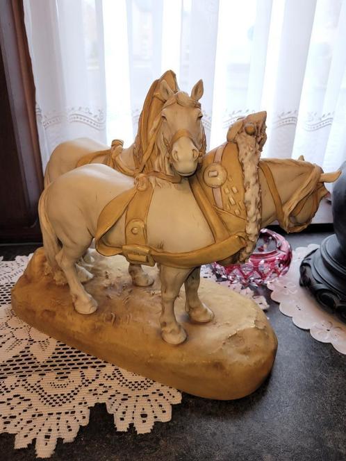 uniek royal dux beeld boerenpaarden, Antiek en Kunst, Antiek | Porselein, Ophalen