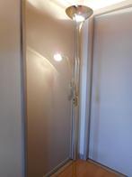 Goudkleurige staanlamp met dimmer + leeslamp met dimmer, Ophalen, Gebruikt, Metaal, Modern