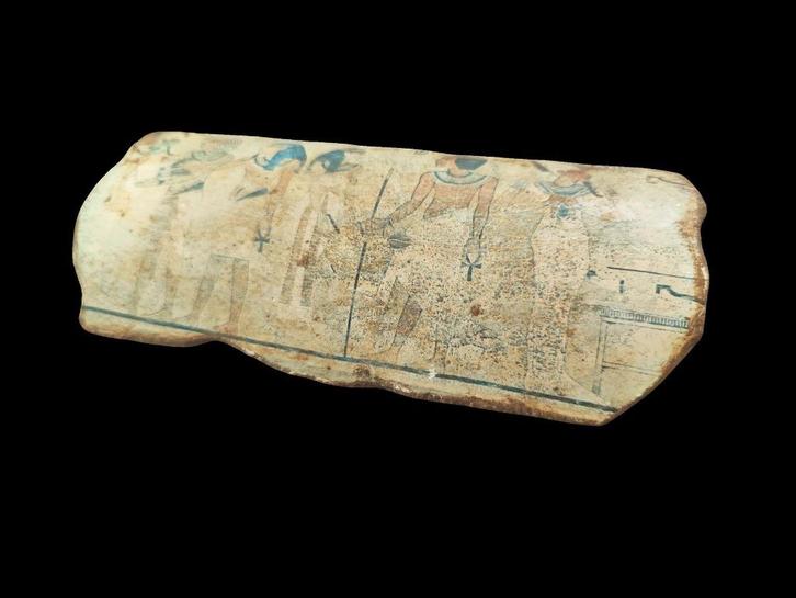 Replica van een oude Egyptenaar Sarcophagus fragment, Antiek en Kunst, Kunst | Niet-Westerse kunst, Ophalen of Verzenden