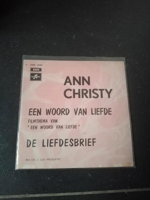 ANN CHRISTY - Een woord van liefde - 1972 (belgium), Cd's en Dvd's, Vinyl Singles, Gebruikt, Single, Rock en Metal, 7 inch, Ophalen of Verzenden