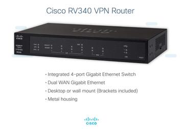 Cisco RV340 Gigabit VPN router  beschikbaar voor biedingen
