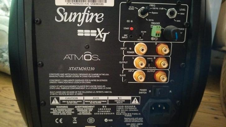 Sunfire atmos xtatm265, Audio, Tv en Foto, Luidsprekerboxen, Zo goed als nieuw, Subwoofer, Ophalen