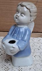 Porseleinen kandelaartje engeltje, zingend jongetje, KERST, Diversen, Kerst, -, -, Ophalen of Verzenden, Zo goed als nieuw