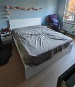 Malm Ikea bed 160x200cm + lattenbodem, Ophalen, Gebruikt, Wit, Tweepersoons