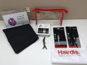 Accessoire coupe coiffure HAIRDIS (cape-ciseaux-clip) NEUF