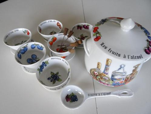 Service "Les fruits à l'alcool" Service en porcelaine, Antiek en Kunst, Antiek | Servies compleet, Ophalen of Verzenden