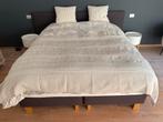 Boxspring Sleepworld 160-200, Gris, Enlèvement, Utilisé, 200 cm