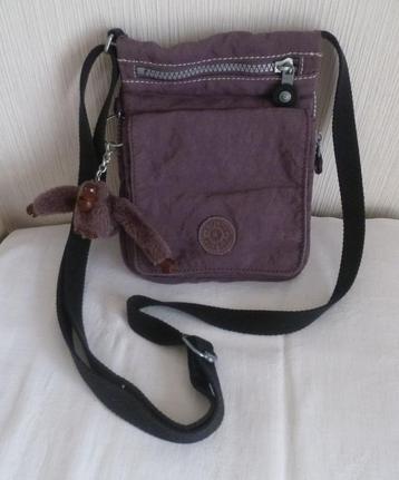 Kipling kleine schoudertas taupe + aap beschikbaar voor biedingen